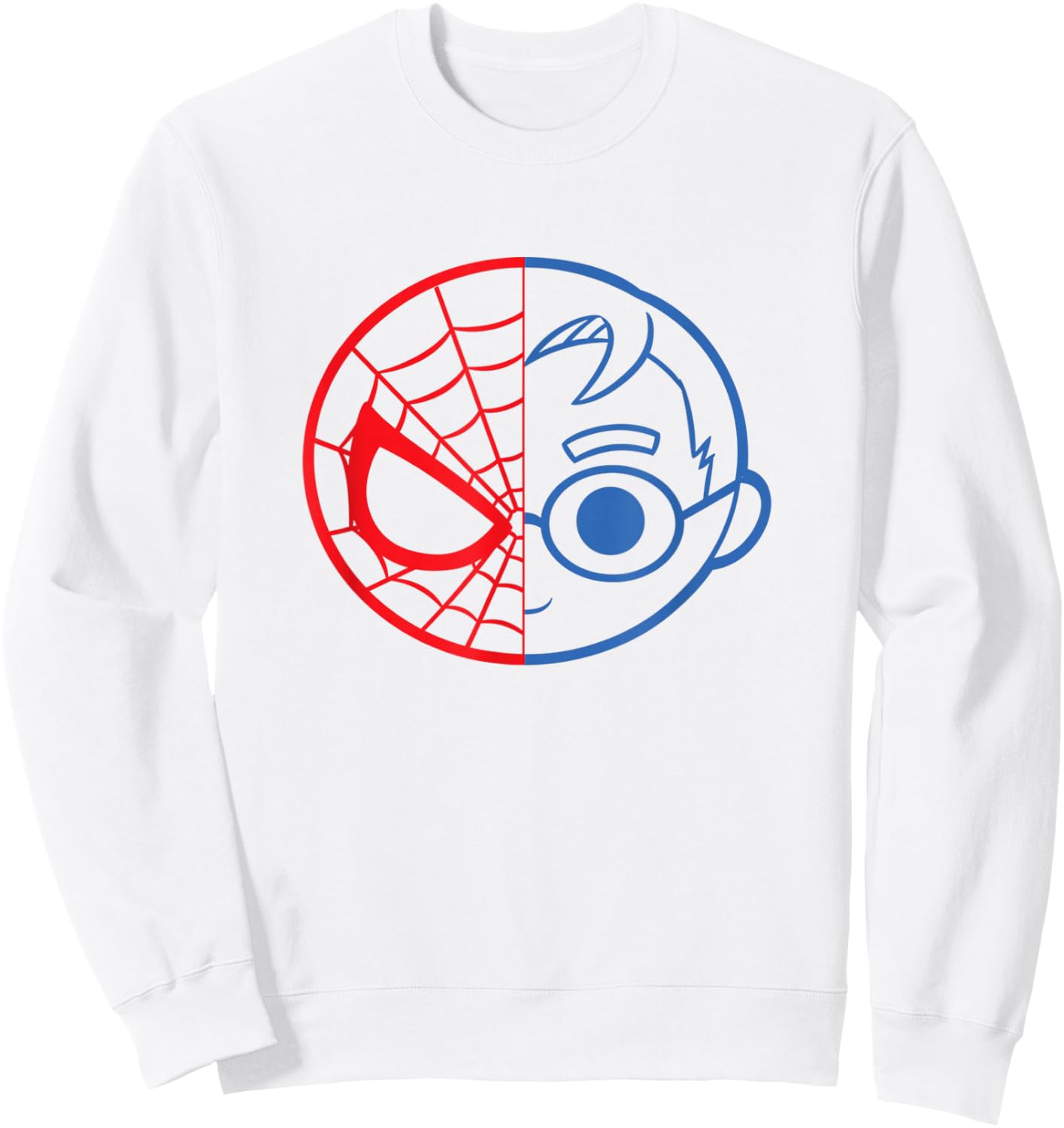 Marvel Comics Retro Classic Spider-Man Peter Parker Chibi Sweatshirt - Sweatshirt | White