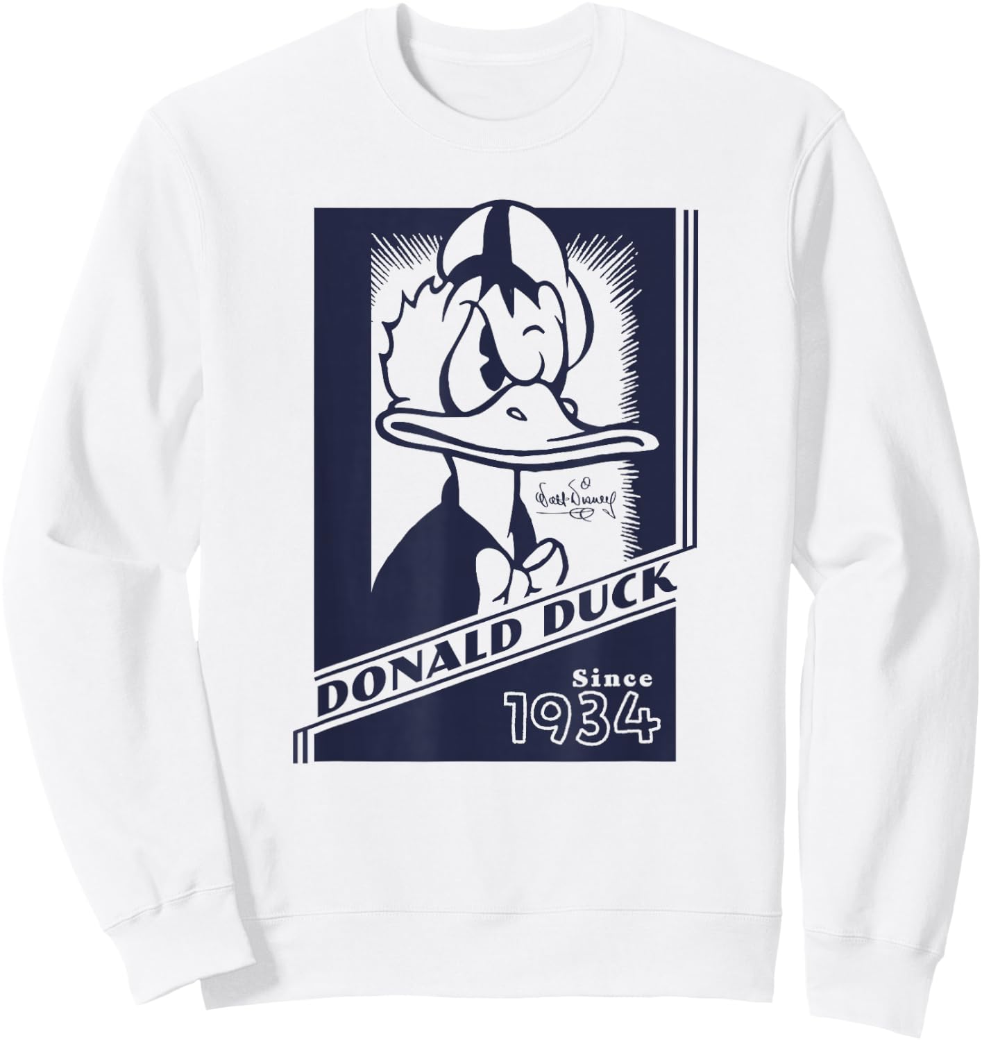 Disney Mickey and Friends Donald Duck 1934 Vintage Poster Sweatshirt - Sweatshirt | White