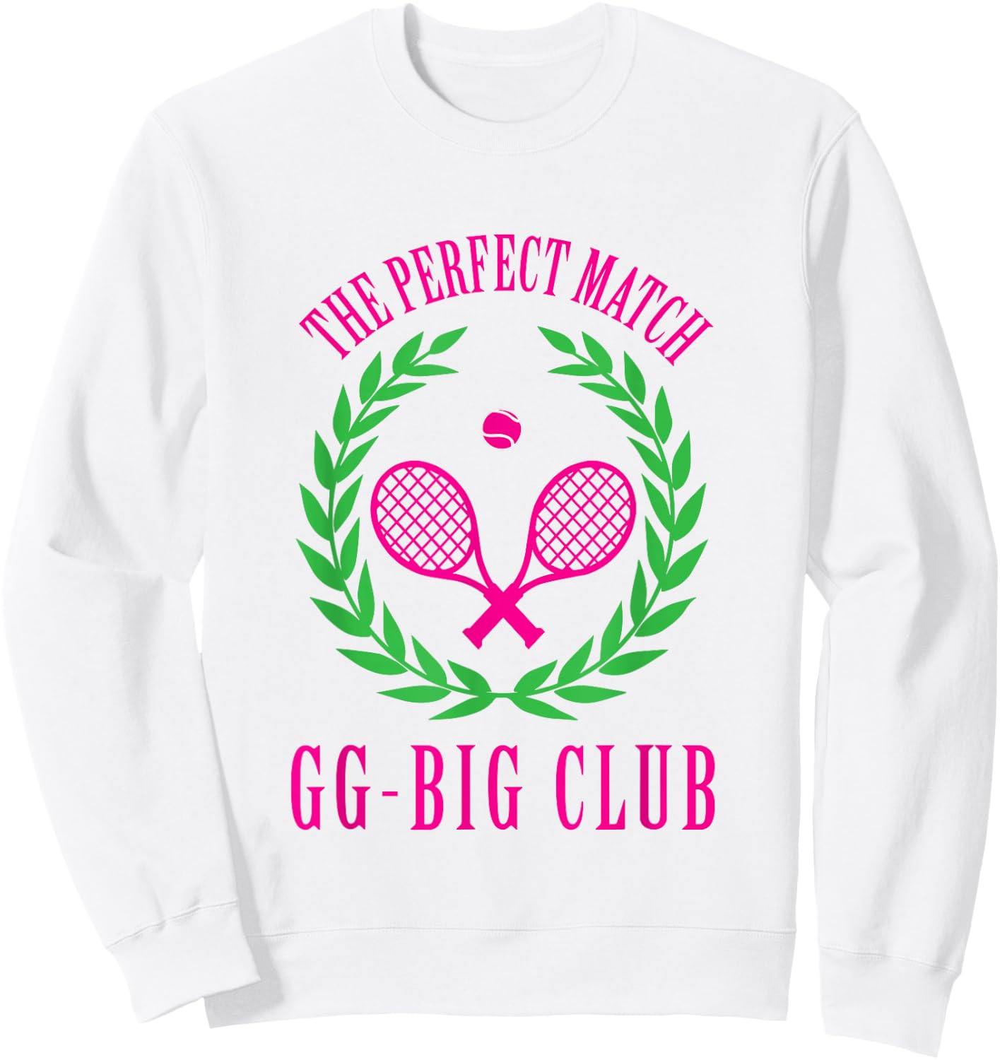 Tennis Match Club Little / GG Big Sorority Reveal Sweatshirt - Sweatshirt | White
