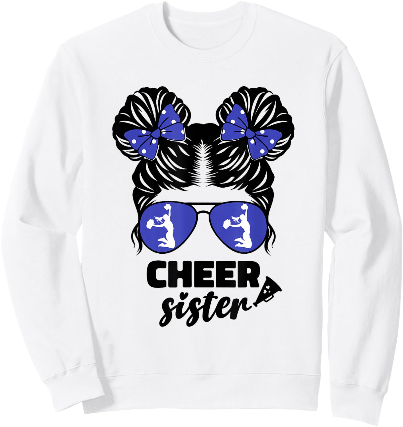 Cheer Sister for Baby Girl Girls Cheerleader Sister Sis Cute Sweatshirt - Sweatshirt | White