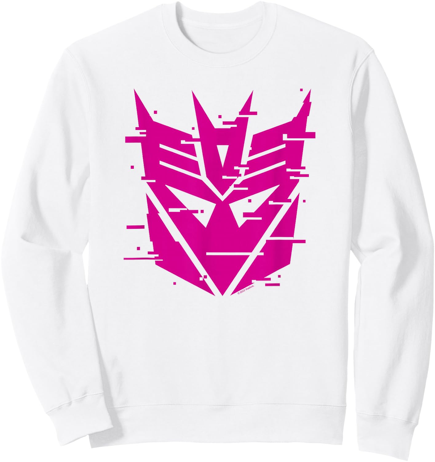 Transformers Evergreen Decepticon Glitch Logo Sweatshirt - Sweatshirt | White