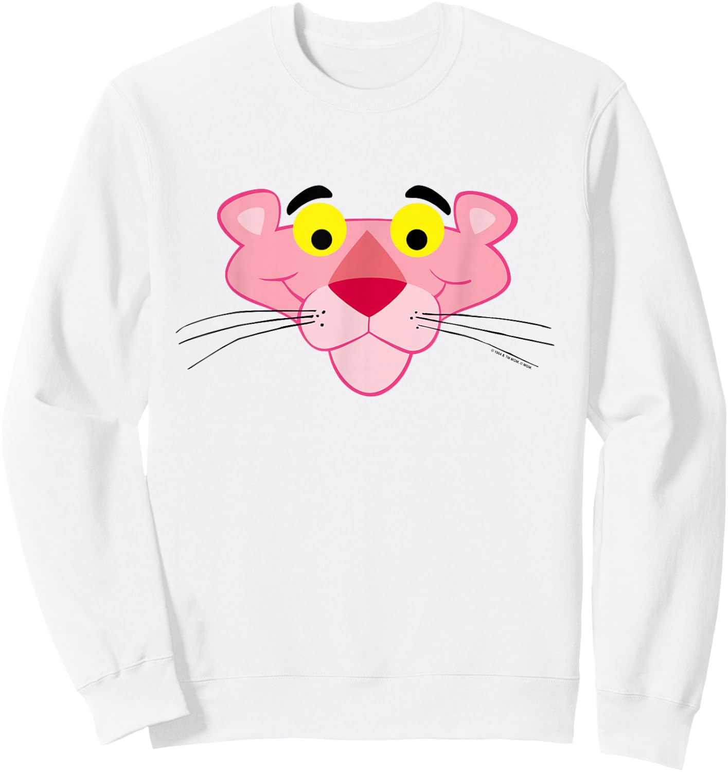 Pink Panther Face Sweatshirt - Sweatshirt | White