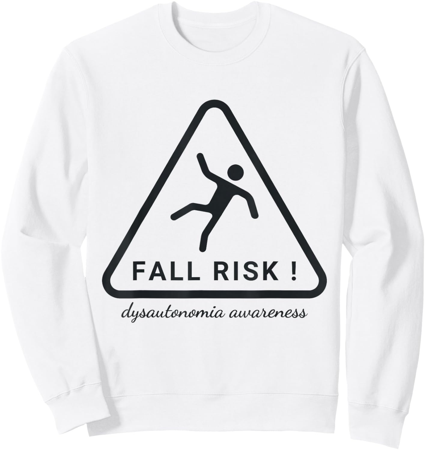Postural Orthostatic Tachycardia Syndrome Survivor POTS Tachycardia Syndrome Dysautonomia Fall Risk Awareness -Adults Grey Small Classic Fit Short Sleeve Sweatshirt - Sweatshirt | White