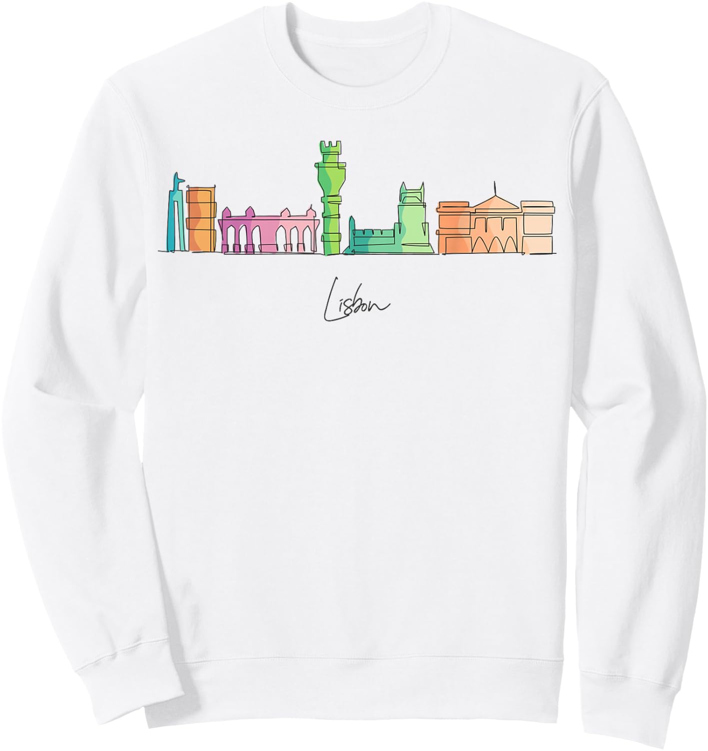 Travel Europe Portugal Lisbon Portuguese Vacation Souvenir Sweatshirt - Sweatshirt | White
