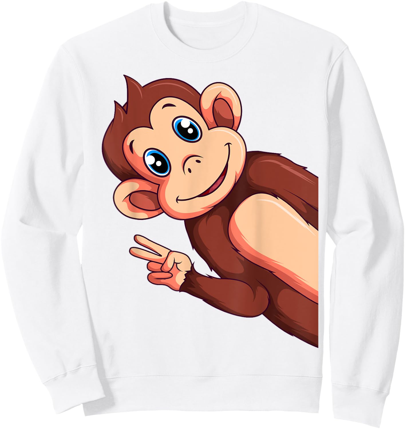 Monkey Lover Boys Girls Kids Women Sweatshirt - Sweatshirt | White