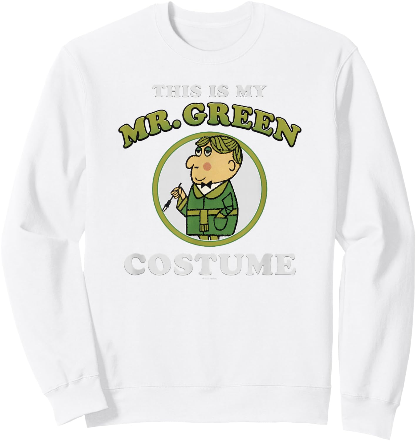 Clue This Is My Mr. Green Costume Sweatshirt - Sweatshirt | White