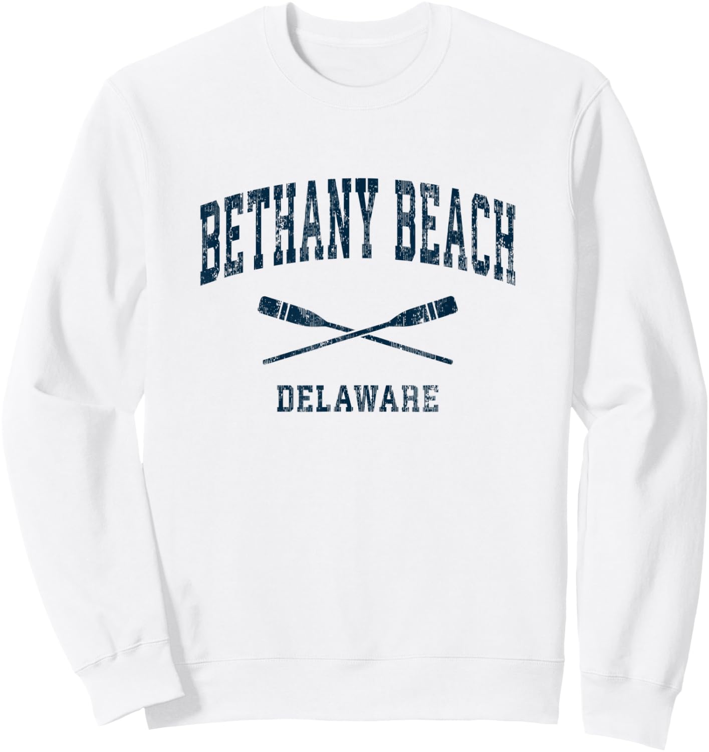 Bethany Beach Delaware Vintage Nautical Paddles Sports Oars Women Kids Sweatshirt - Sweatshirt | White