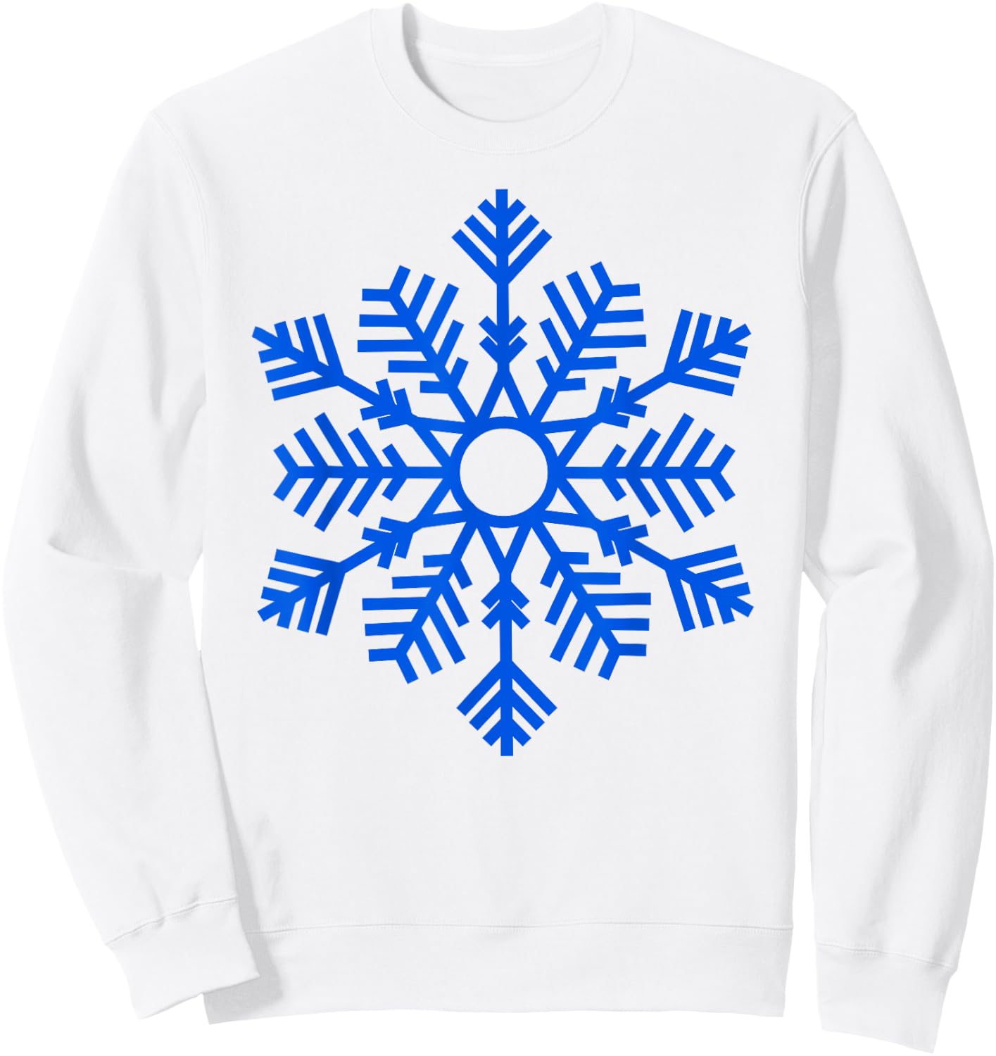 Blue Snowflake Winter Women And Kids Xmas Christmas Sweatshirt - Sweatshirt | White