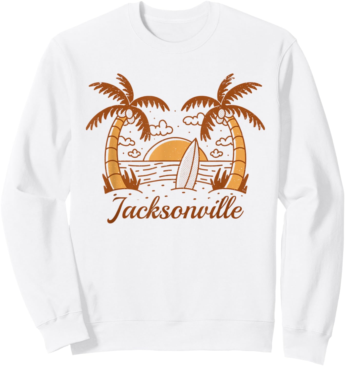 Jacksonville Florida Tropical Beach Vacation Sweatshirt - Sweatshirt | White