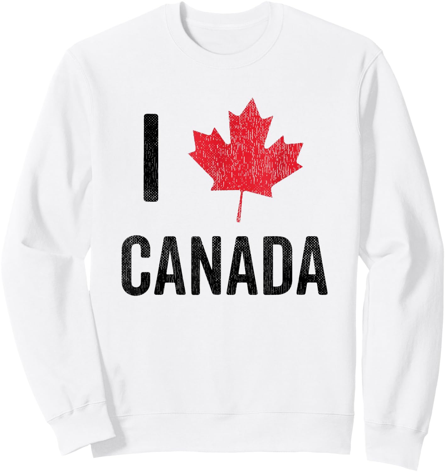 Canada Souvenir Maple Leaf I Love Canada Sweatshirt - Sweatshirt | White