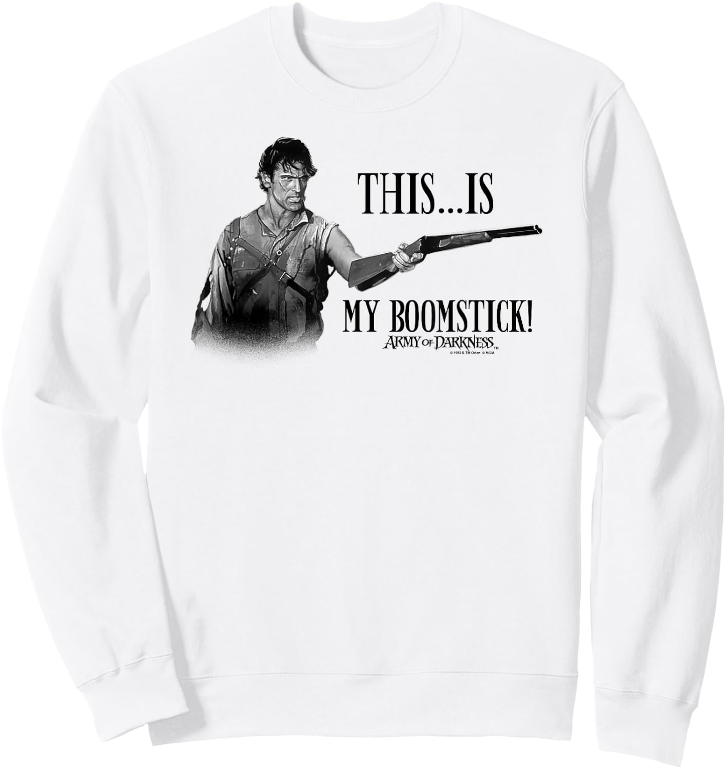 Army of Darkness Boomstick! Sweatshirt - Sweatshirt | White