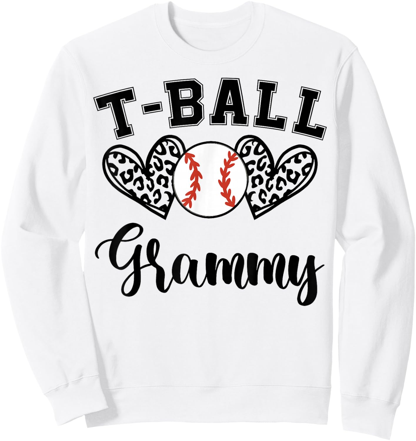 T-Ball Grammy Leopard Funny T-Ball Grammy Mother's Day Sweatshirt - Sweatshirt | White
