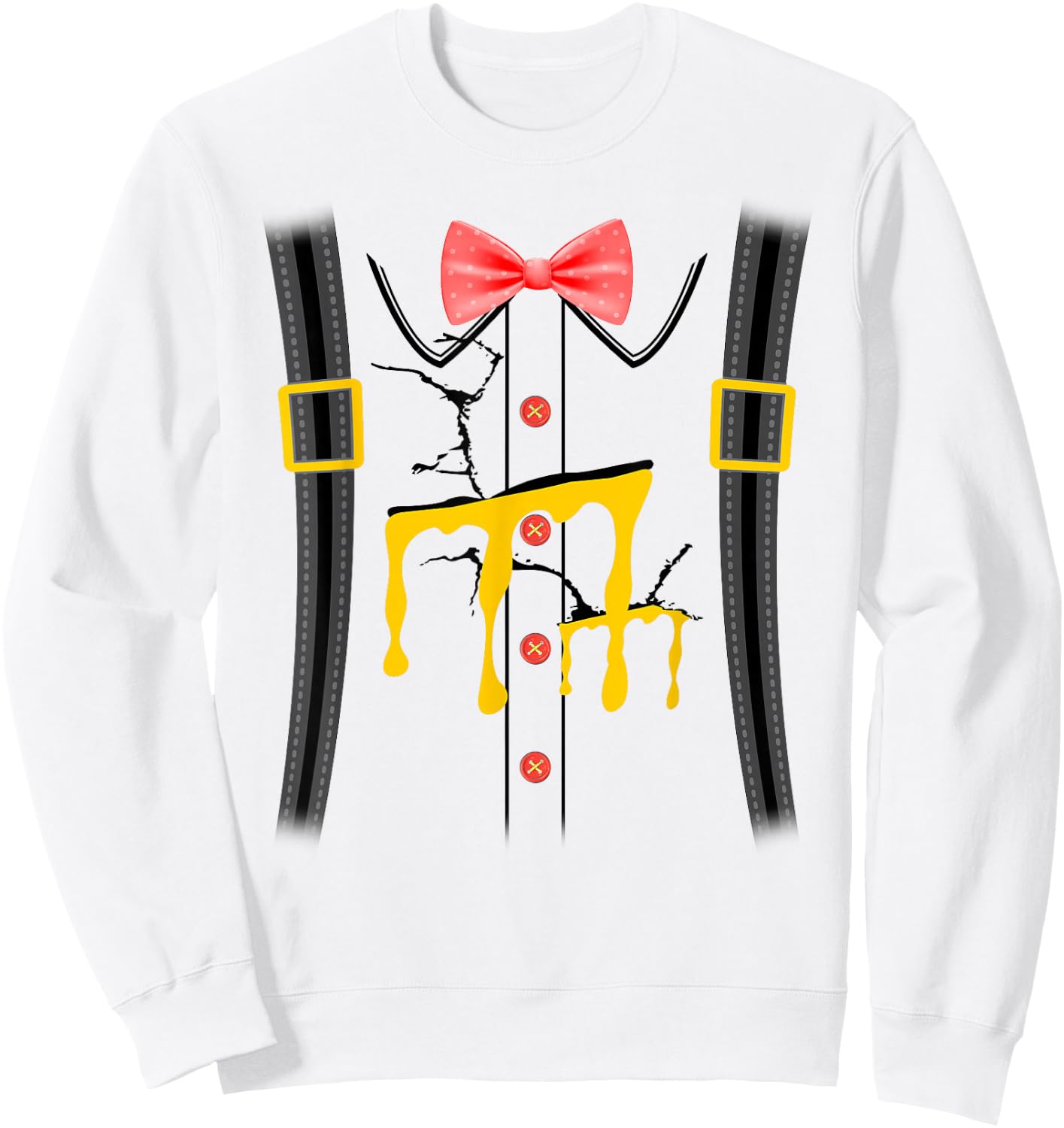 Humpty Dumpty Halloween Costume Cracked Egg Sweatshirt - Sweatshirt | White
