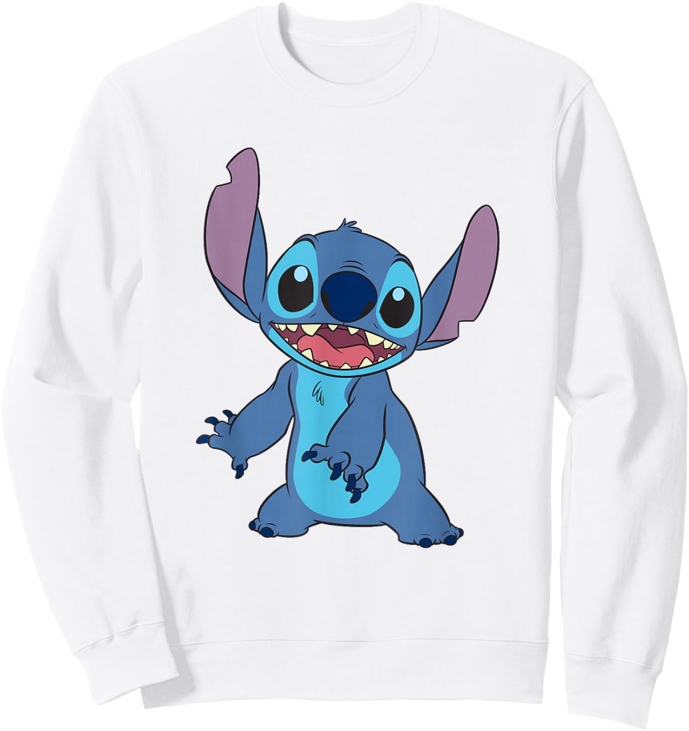 Disney Lilo & Stitch Happy Stitch Full Body Shot Sweatshirt - Sweatshirt | White