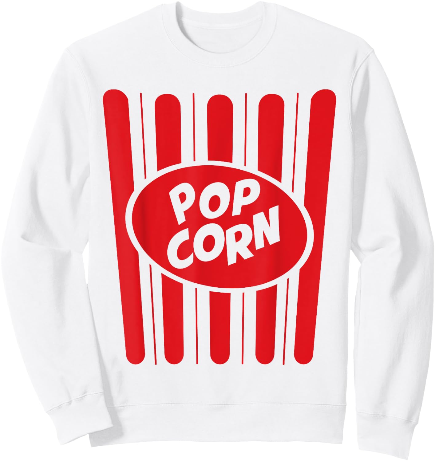 Halloween Costume Popcorn Sweatshirt - Sweatshirt | White