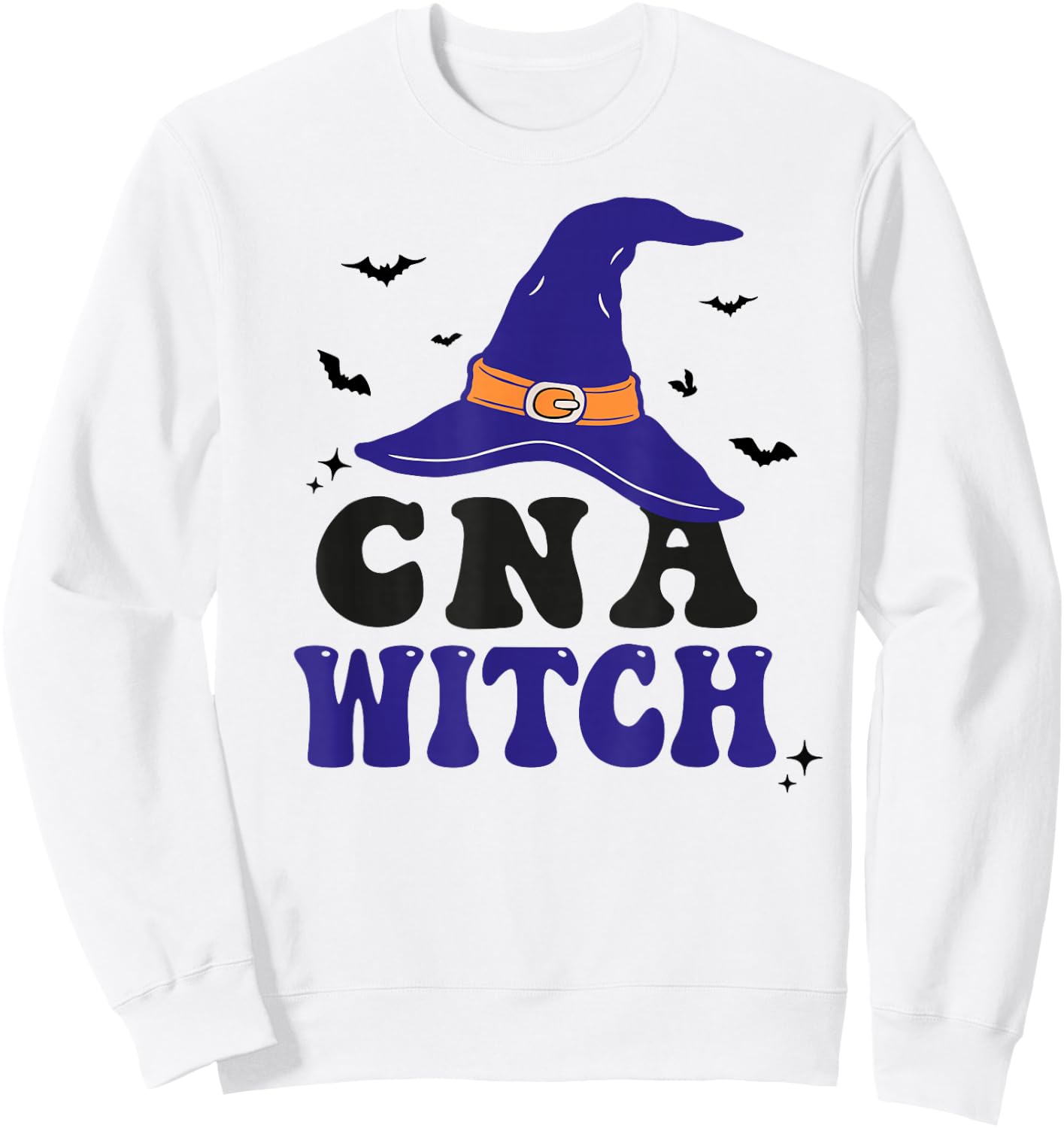 CNA Certified Nursing Assistant Witch Halloween Matching Sweatshirt - Sweatshirt | White