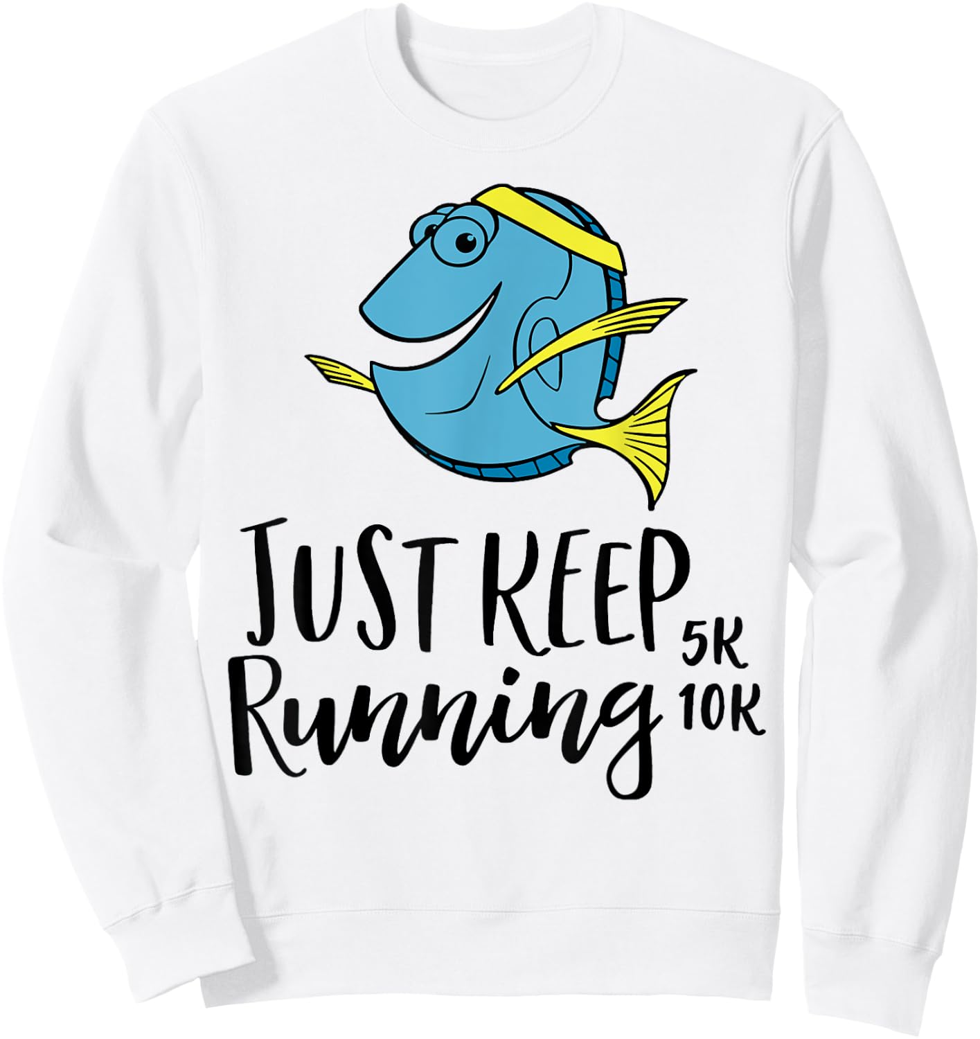 Fish Just Keep Running Sweatshirt - Sweatshirt | White