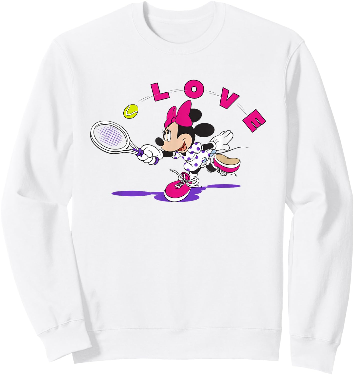 Disney Minnie Mouse Sports Love Tennis Player Sweatshirt - Sweatshirt | White