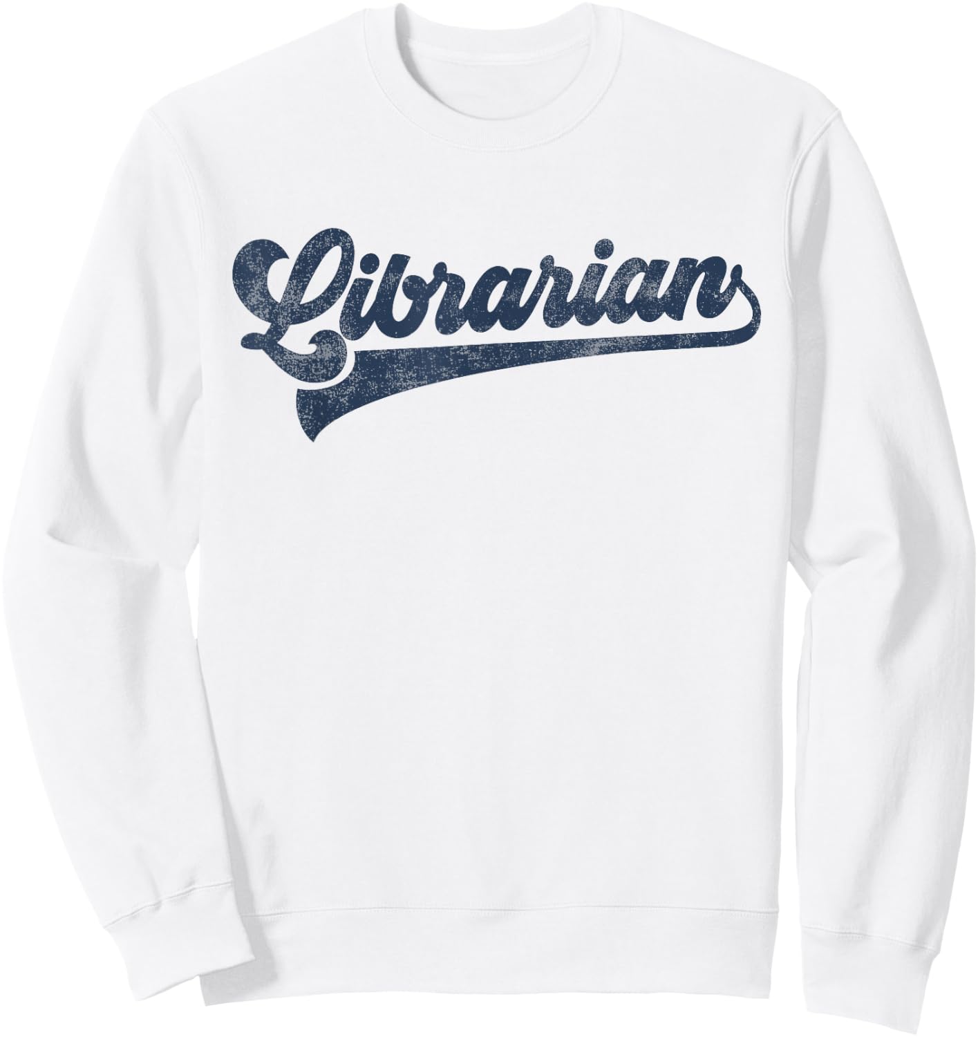 Librarian Cute Vintage Graphic Sweatshirt - Sweatshirt | White