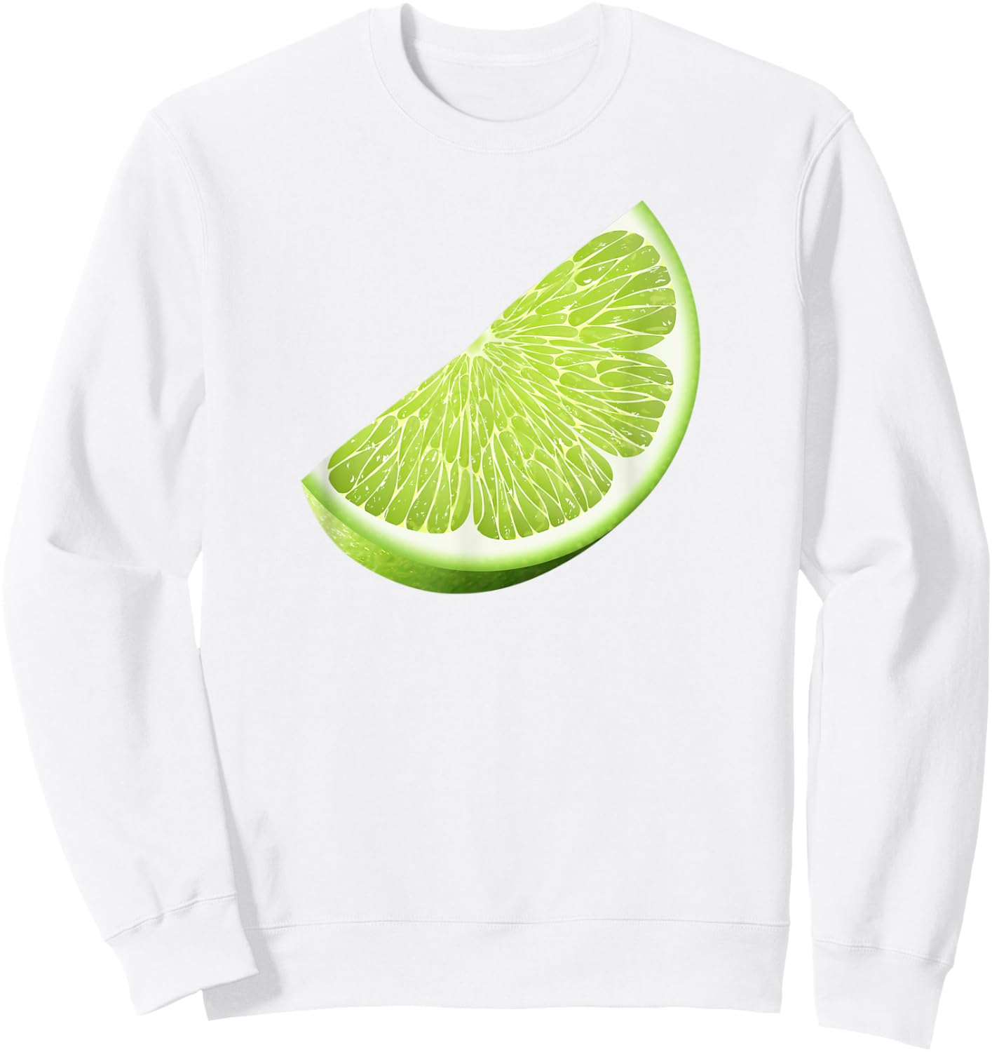 Green Lime Halloween Costume Group Funny Lime Slice Lovers Sweatshirt - Sweatshirt | White