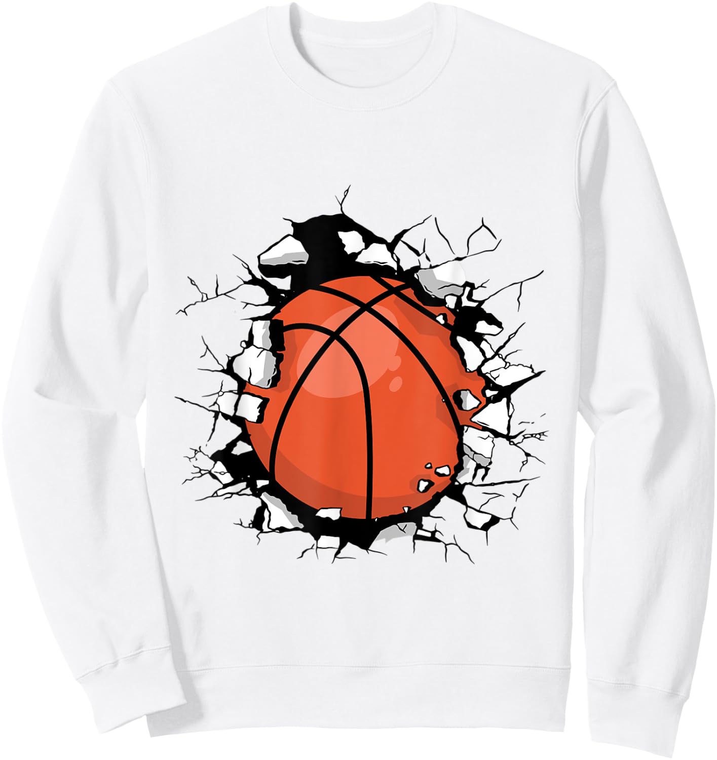 Basketball Sport Game Athlete Sweatshirt - Sweatshirt | White