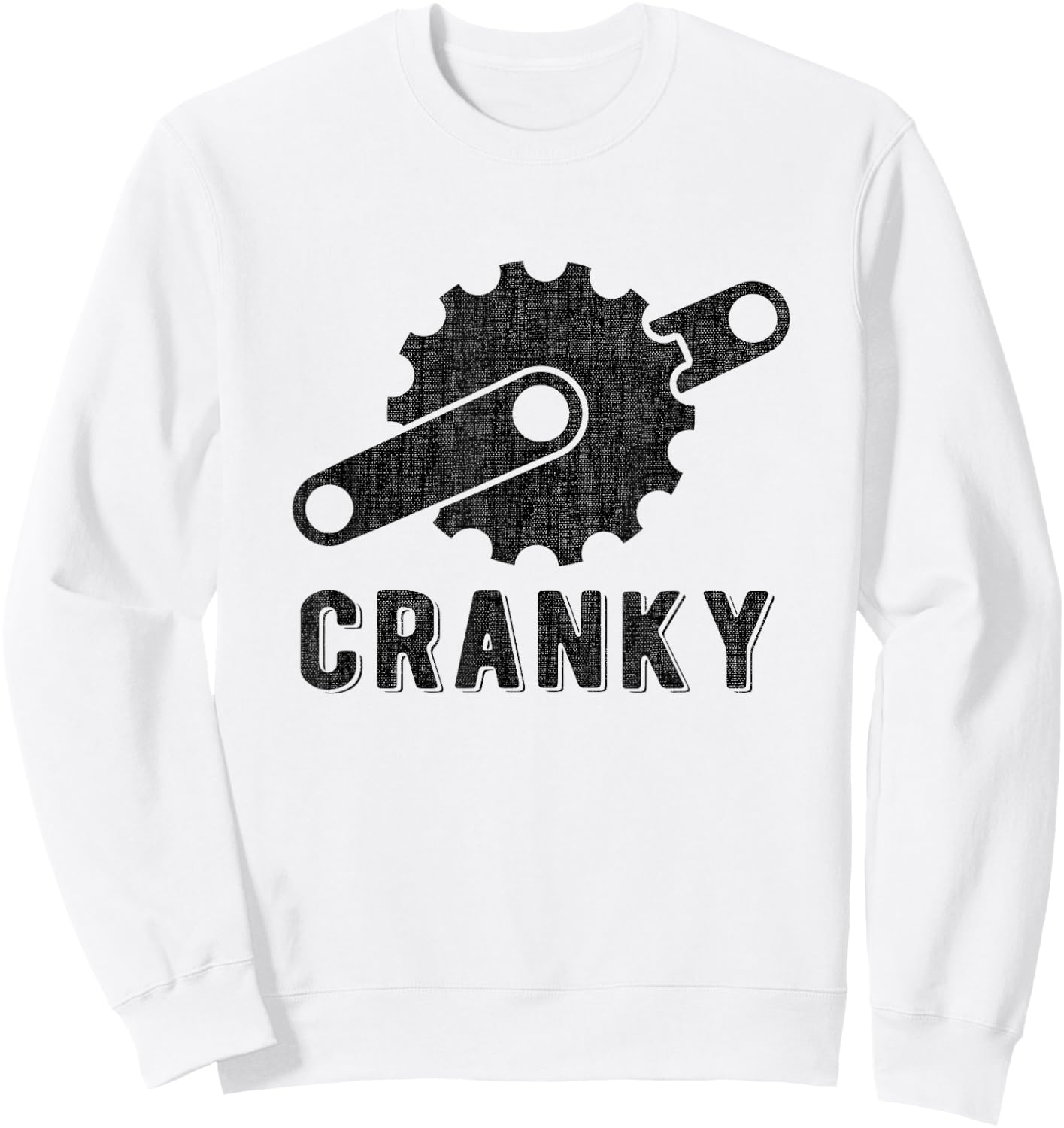 Bicycle Cranky Retro Design for Cycling Lovers Sweatshirt - Sweatshirt | White