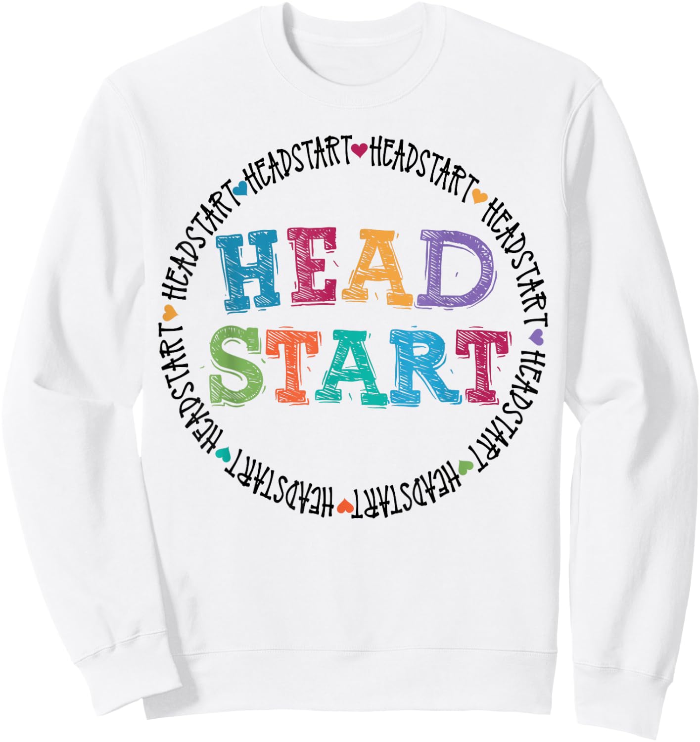 Headstart Teacher Squad Vintage Design Last Back to School Sweatshirt - Sweatshirt | White