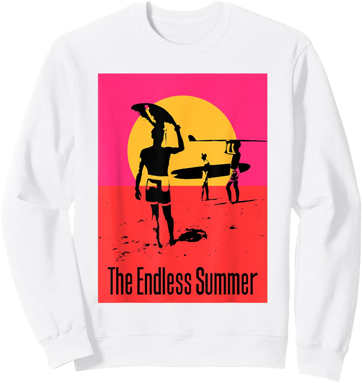 The Endless Summer Classic Surf Movie Poster Sweatshirt - Sweatshirt | White