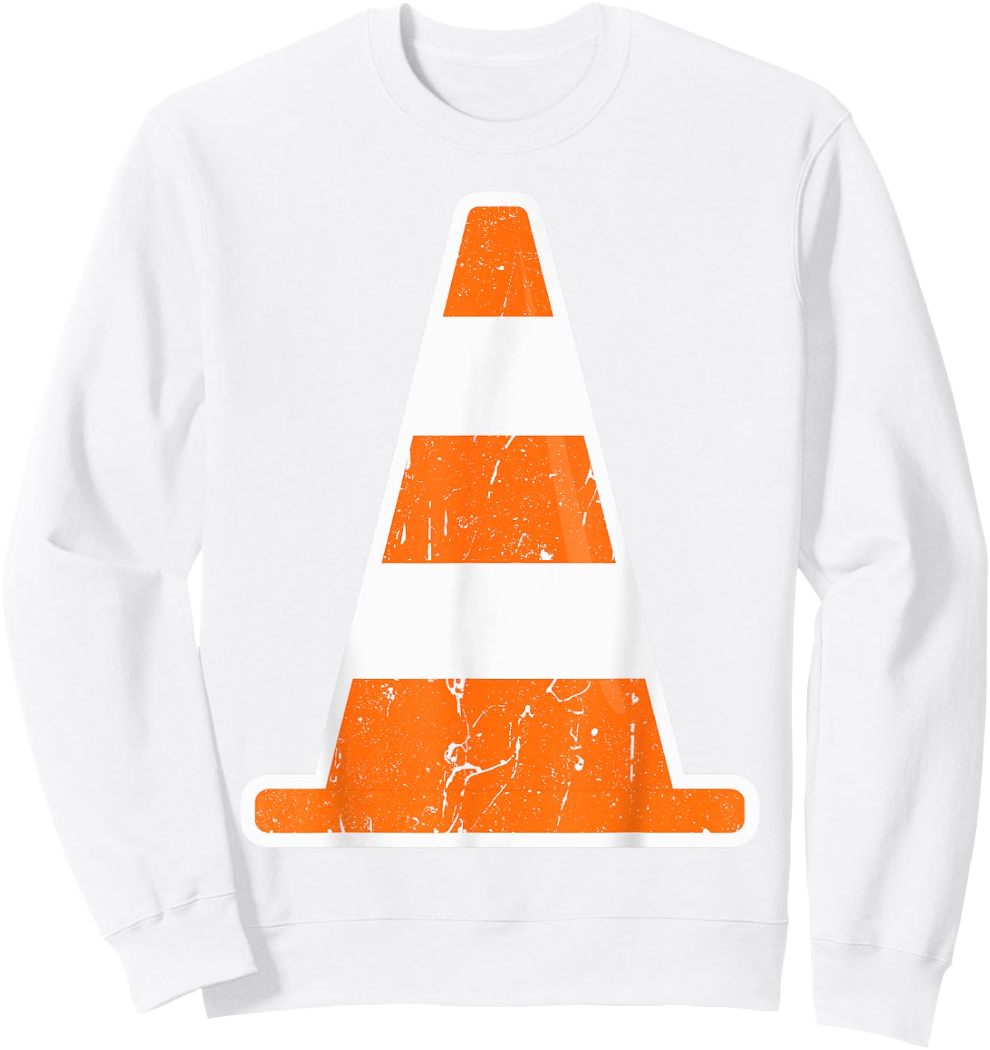 Traffic Cone Costume Sweatshirt - Sweatshirt | White