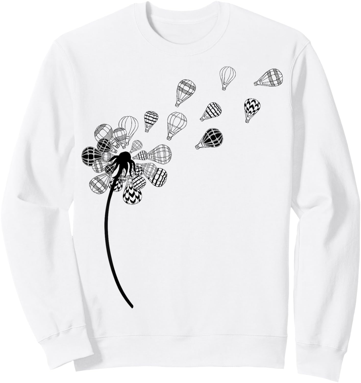 Dandelion Ballooning Shirt Hot Air Balloon Pilot Balloonist Sweatshirt - Sweatshirt | White
