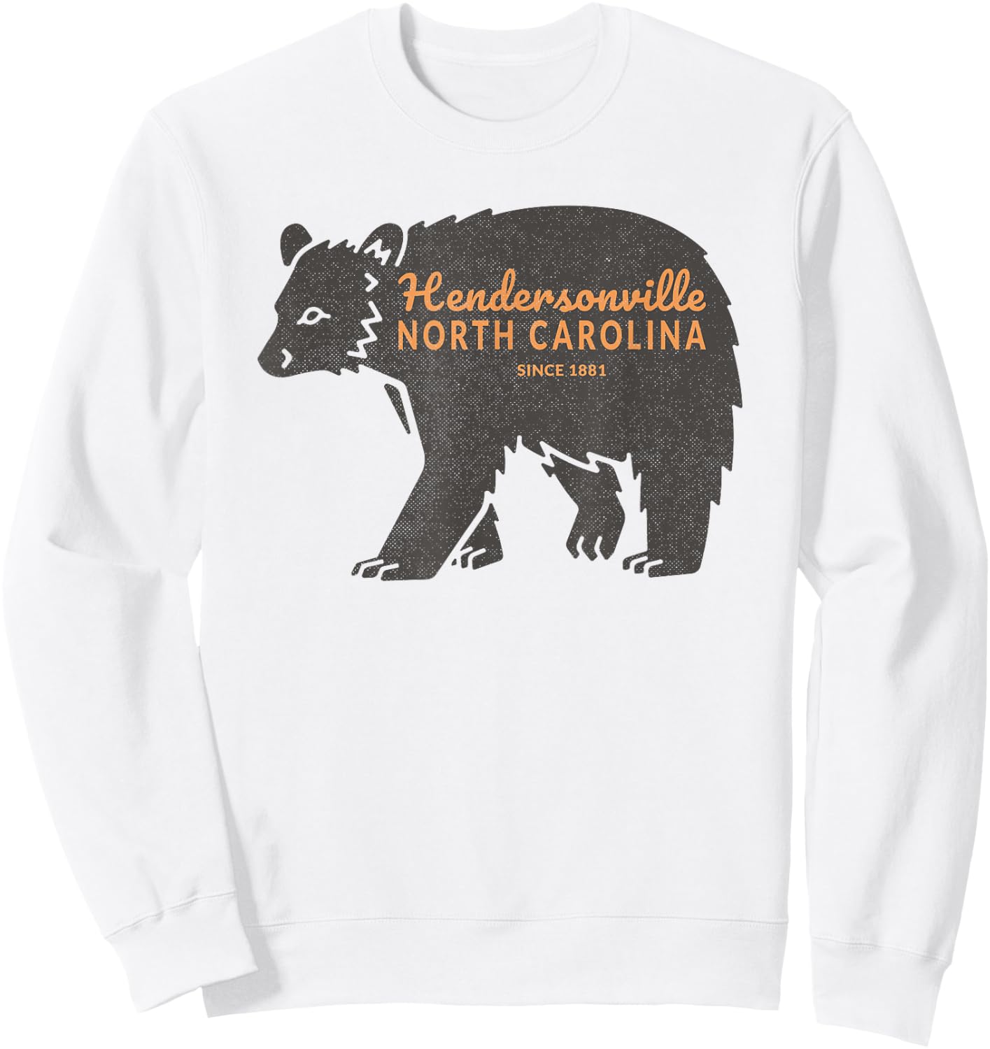 Mountain Towns of NC Bear Hendersonville, NC Sweatshirt - Sweatshirt | White