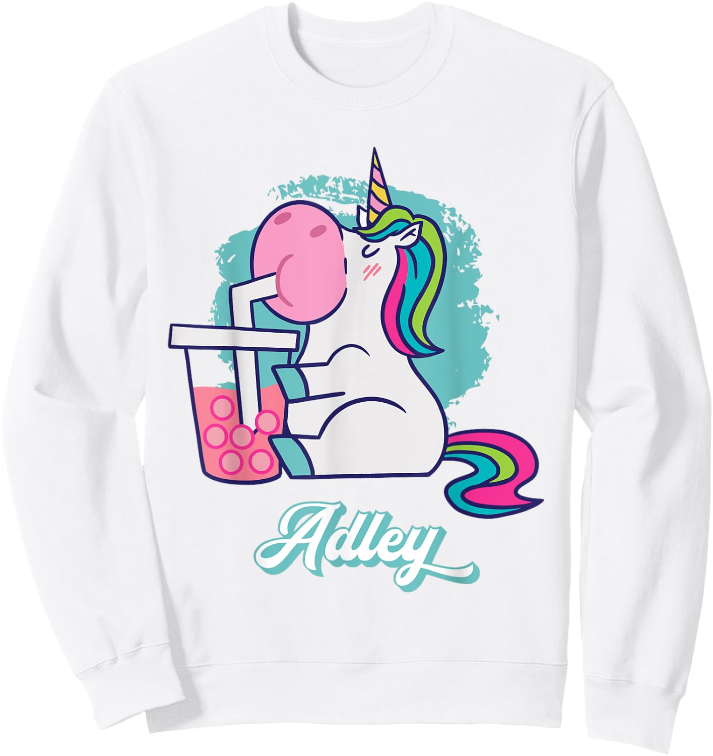 Adley Merch Unicorn Design Sweatshirt - Sweatshirt | White