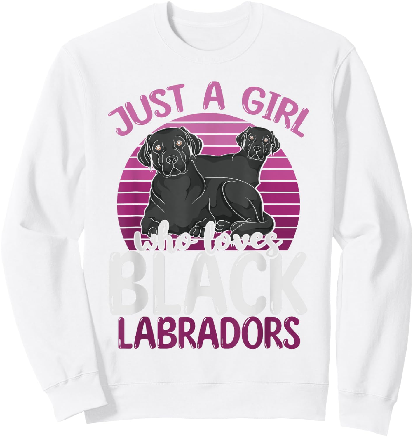 Black Lab Lover Women Just A Girl Who Loves Black Labradors Sweatshirt - Sweatshirt | White