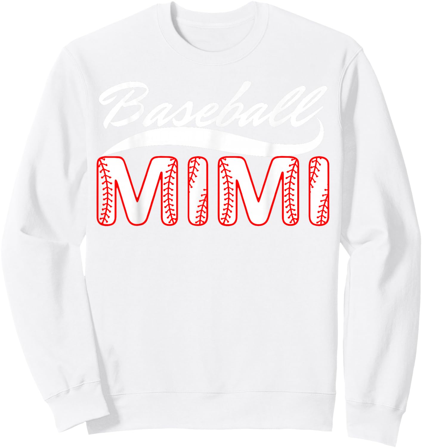 Baseball Mimi Women Family Matching Mimi Baseball Mother Sweatshirt - Sweatshirt | White