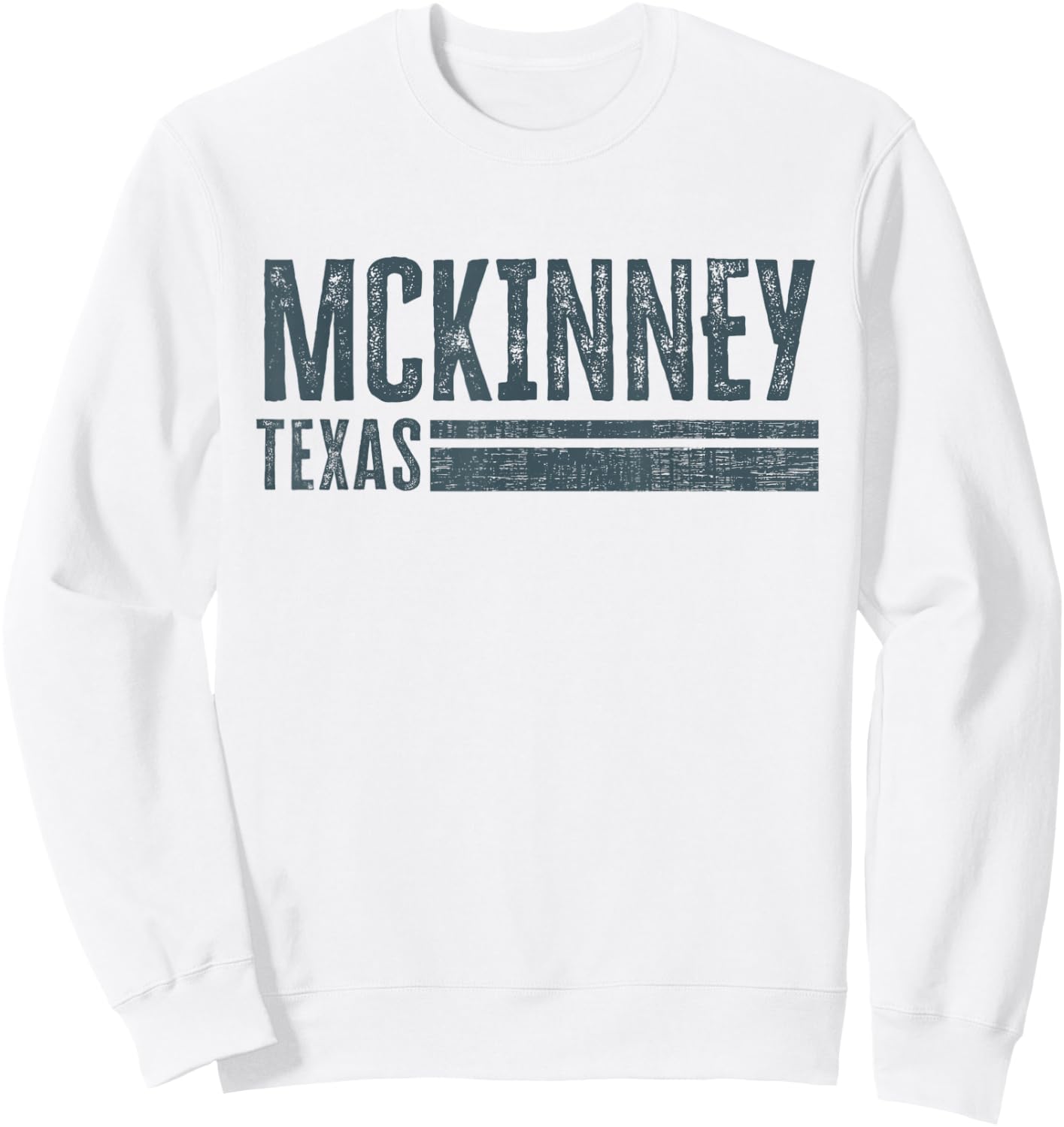 McKinney Vintage Texas Design Retro Distressed Sweatshirt - Sweatshirt | White