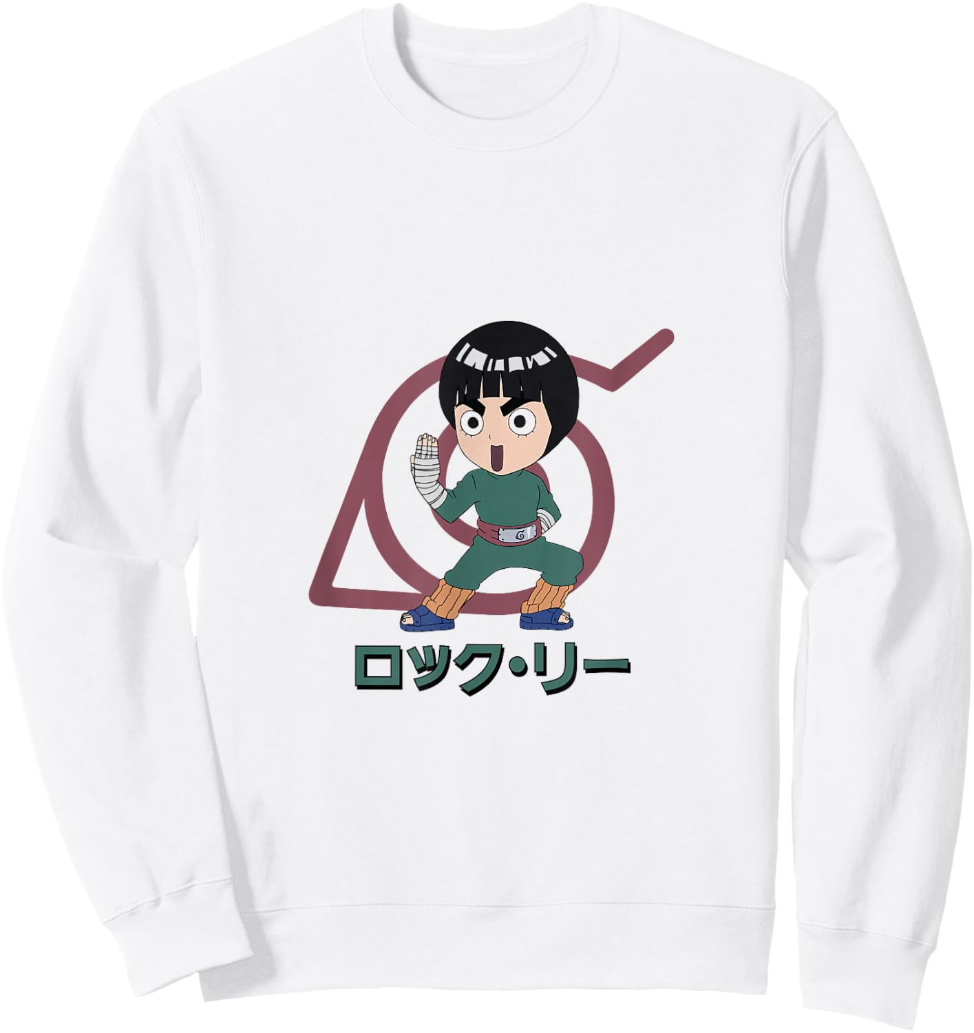 Naruto Classic Lee and Konohagakure Symbol Sweatshirt - Sweatshirt | White