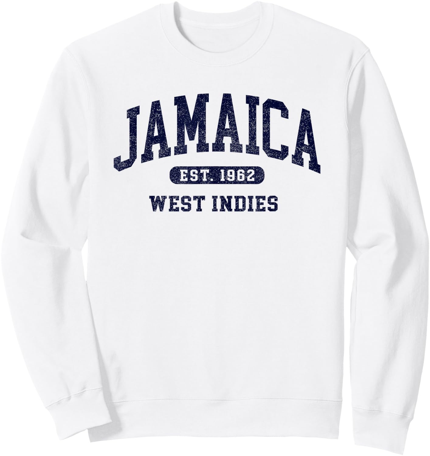 Retro Jamaica Est 1962 Vintage Jamaican Sweatshirt - Sweatshirt | White