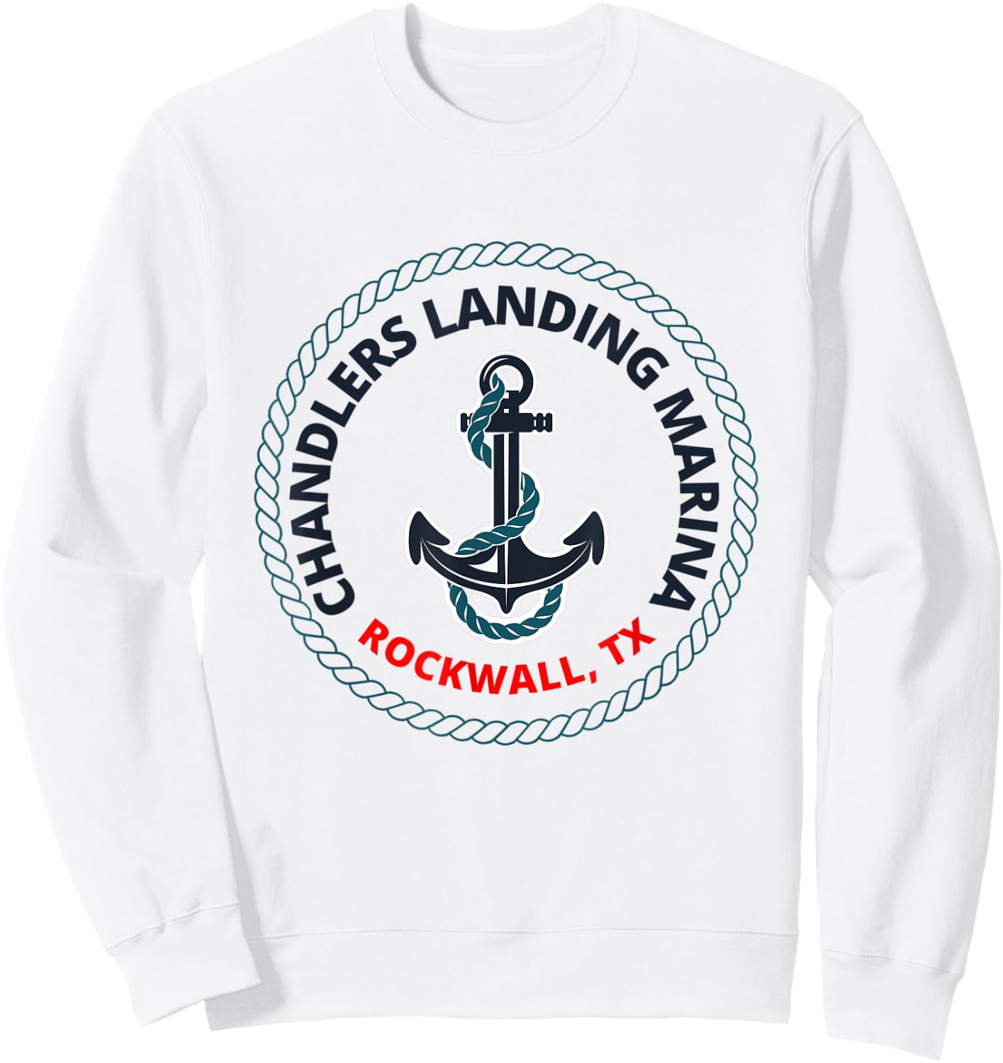 Lake Ray Hubbard- Chandlers Landing Marina- Rockwall, TX Sweatshirt - Sweatshirt | White