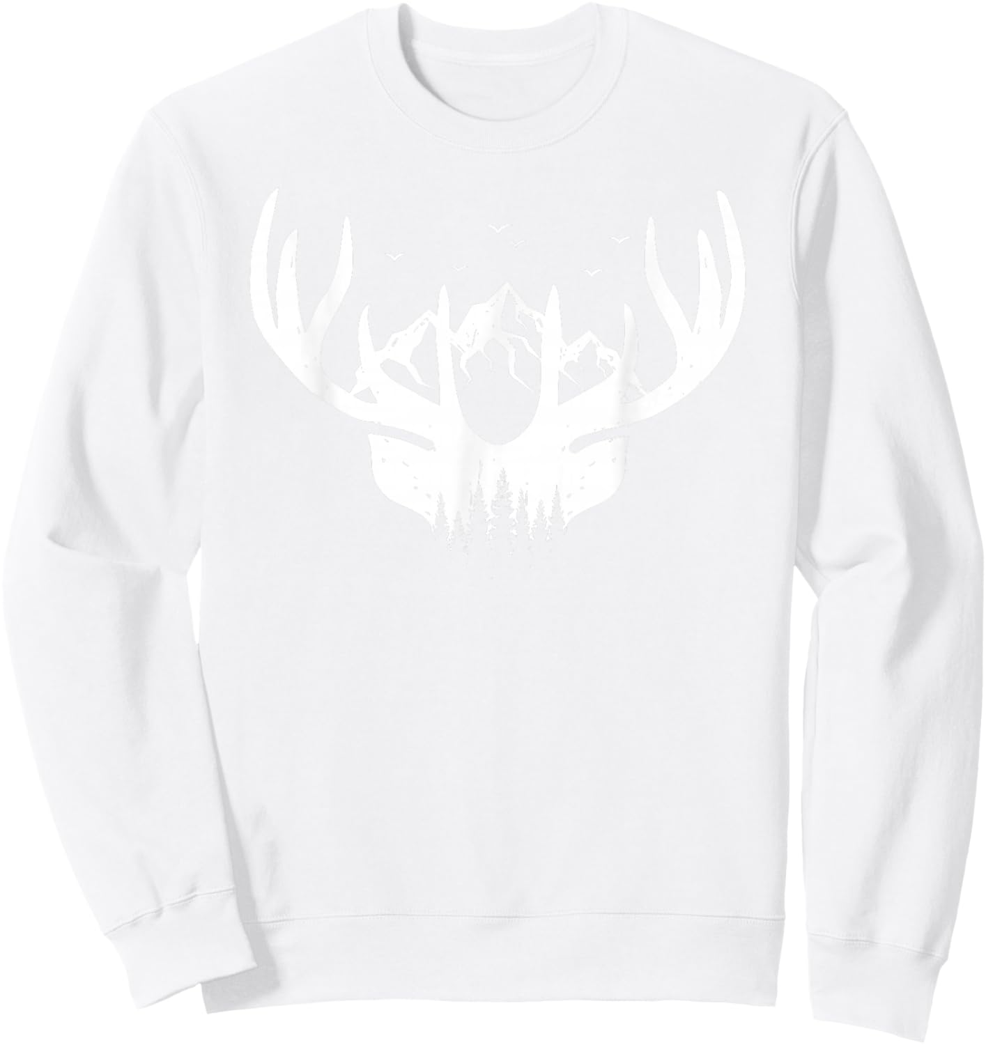 Hunter Orange Deer Hunting Sweatshirt - Sweatshirt | White