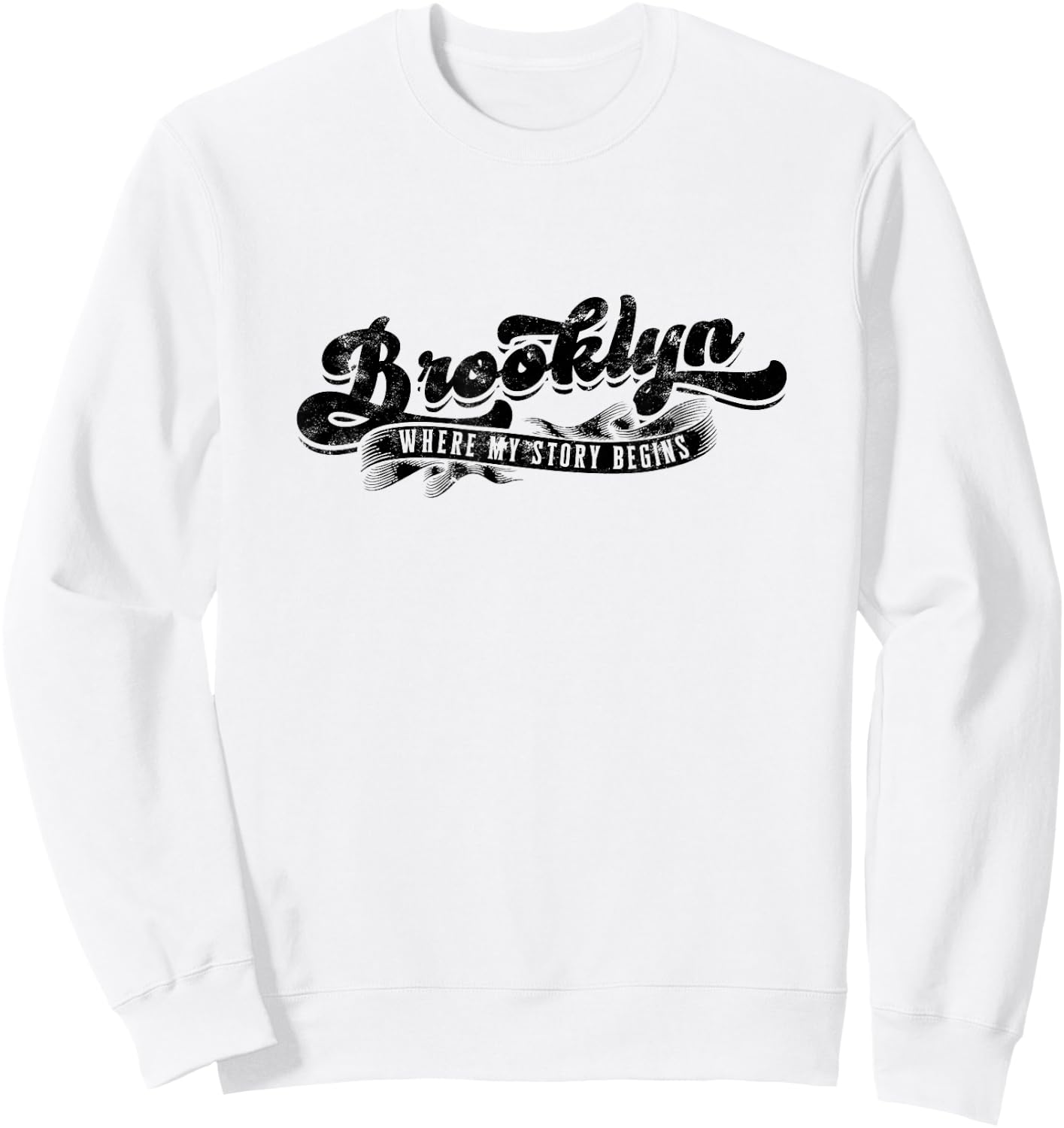 Brooklyn Where my story begins - brooklyn bridge Sweatshirt - Sweatshirt | White