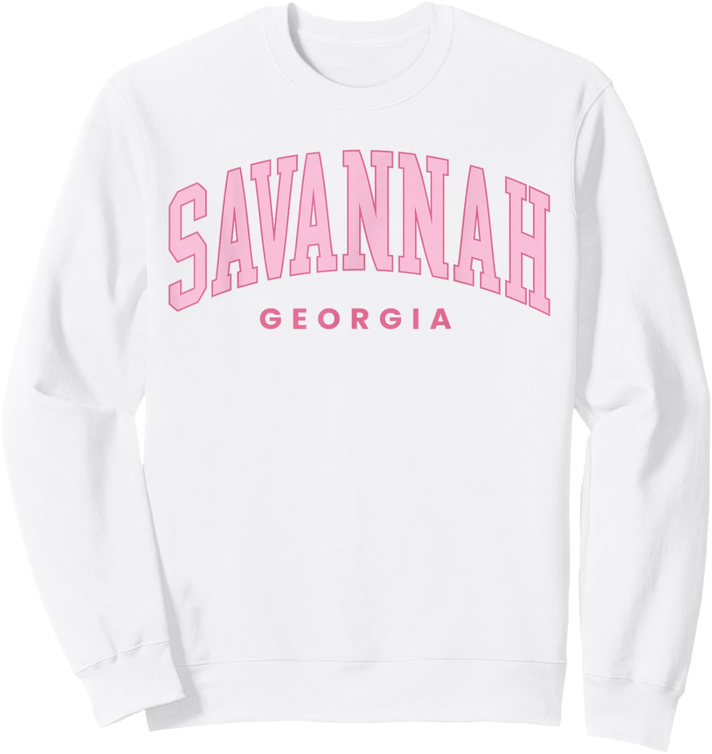Savannah Georgia Vintage Preppy Throwback Vacation Souvenir Sweatshirt - Sweatshirt | White