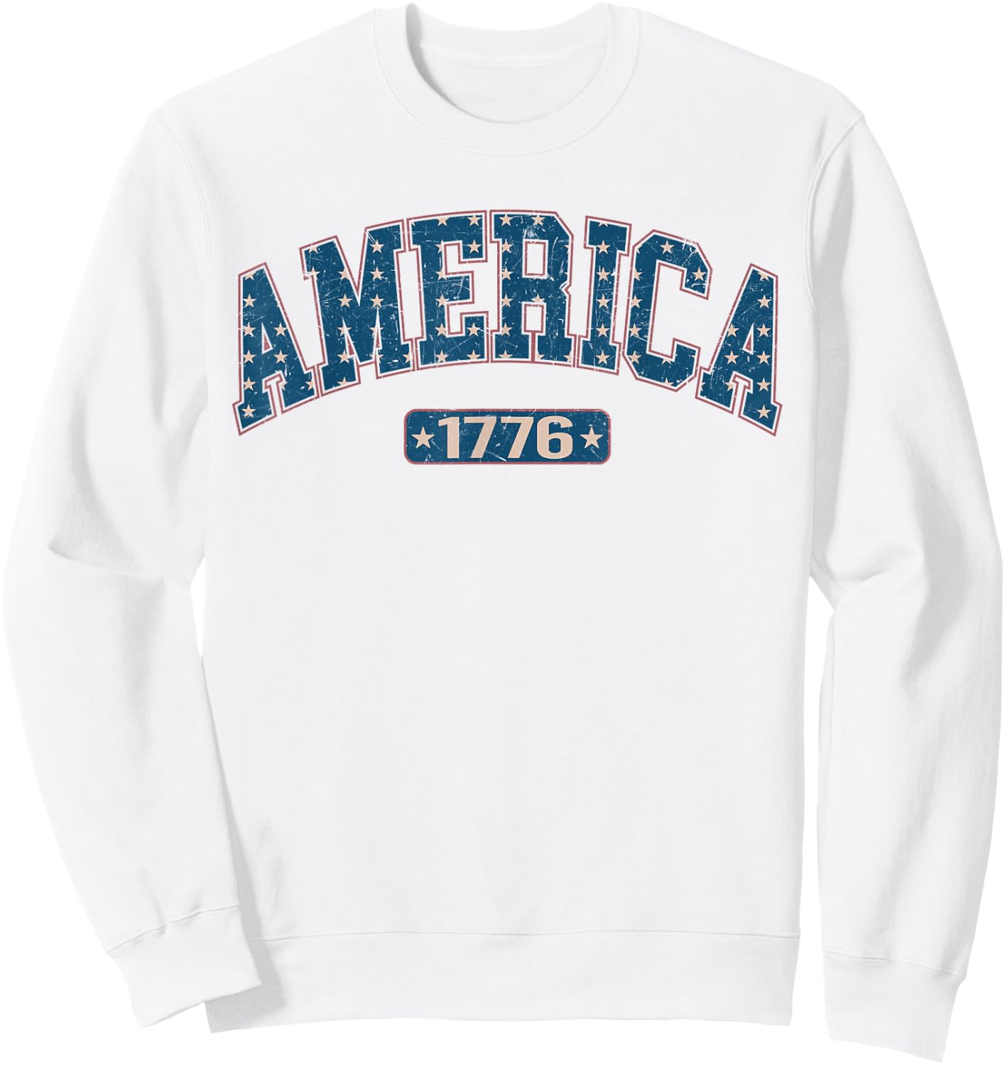 Happy 4th Of July Patriotic American US Flag 4th Of July Sweatshirt - Sweatshirt | White