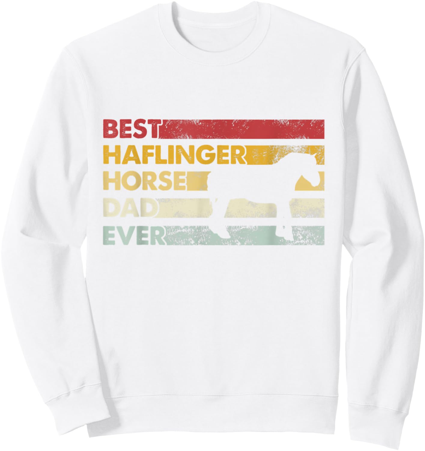 Best Horse Dad Ever - Father Haflinger Horse Sweatshirt - Sweatshirt | White