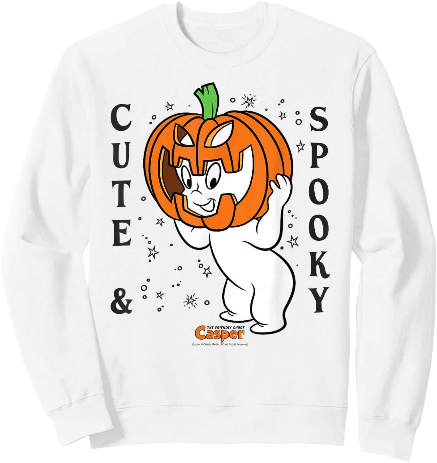Casper the Friendly Ghost Halloween Cute & Spooky Sweatshirt - Sweatshirt | White