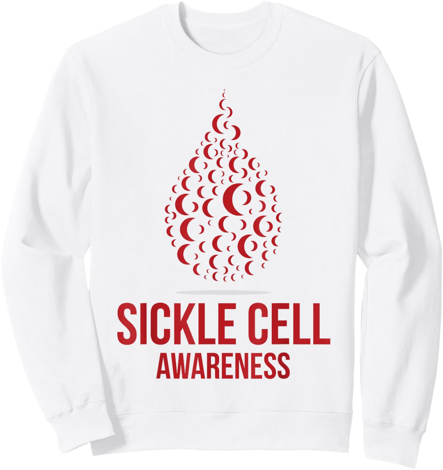 I Wear Burgundy Ribbon Sickle Cell Awareness September Sweatshirt - Sweatshirt | White