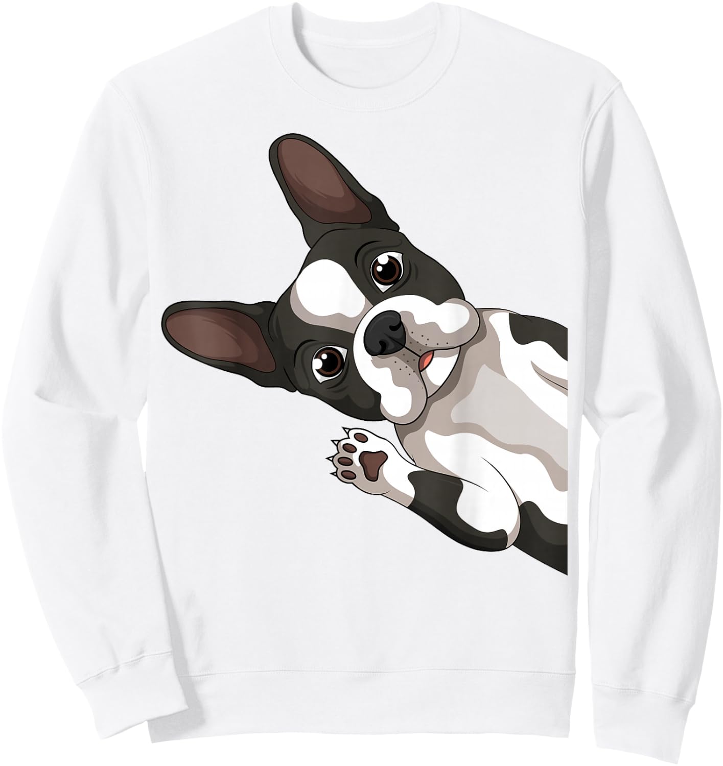 Boston Terrier Bostie Dog Kids Boys Girls Sweatshirt - Sweatshirt | White