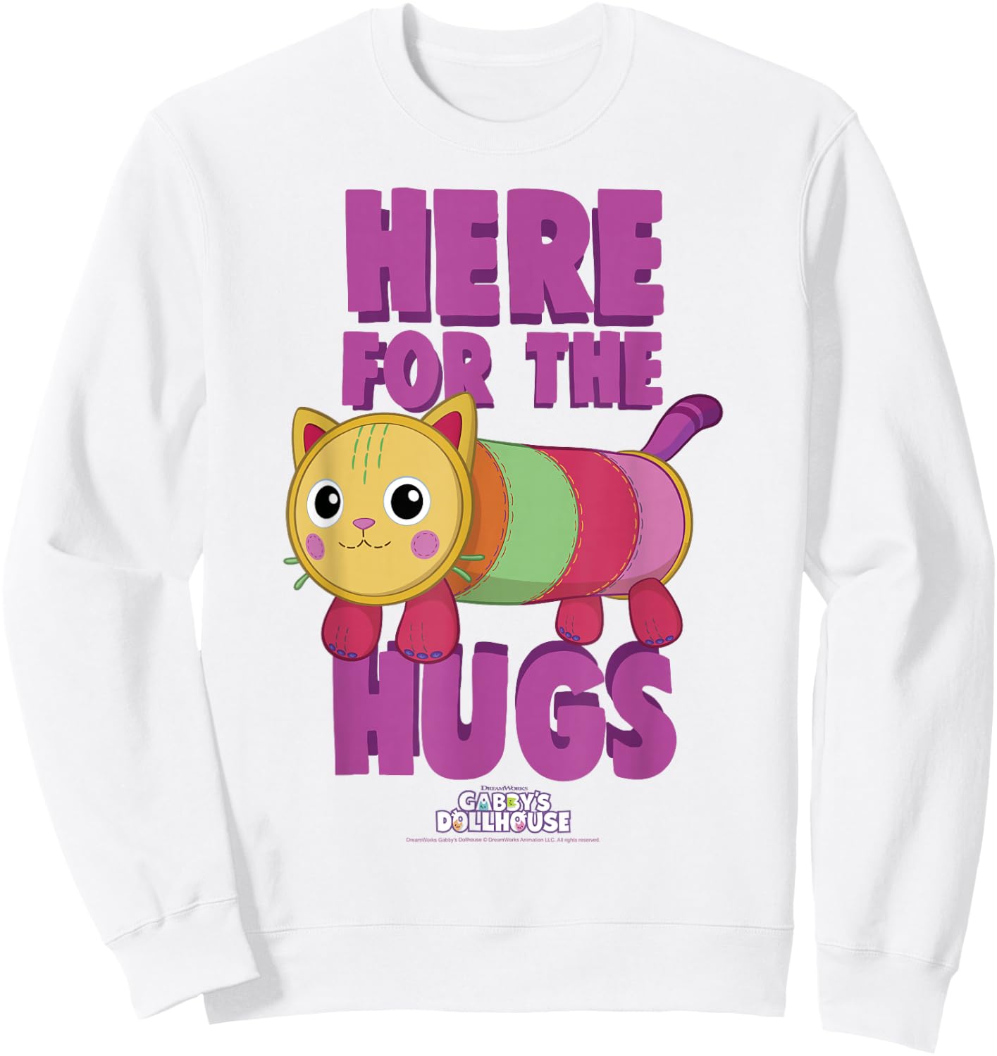 DreamWorks Gabby's Dollhouse Valentine's Day Pillow Cat Sweatshirt - Sweatshirt | White