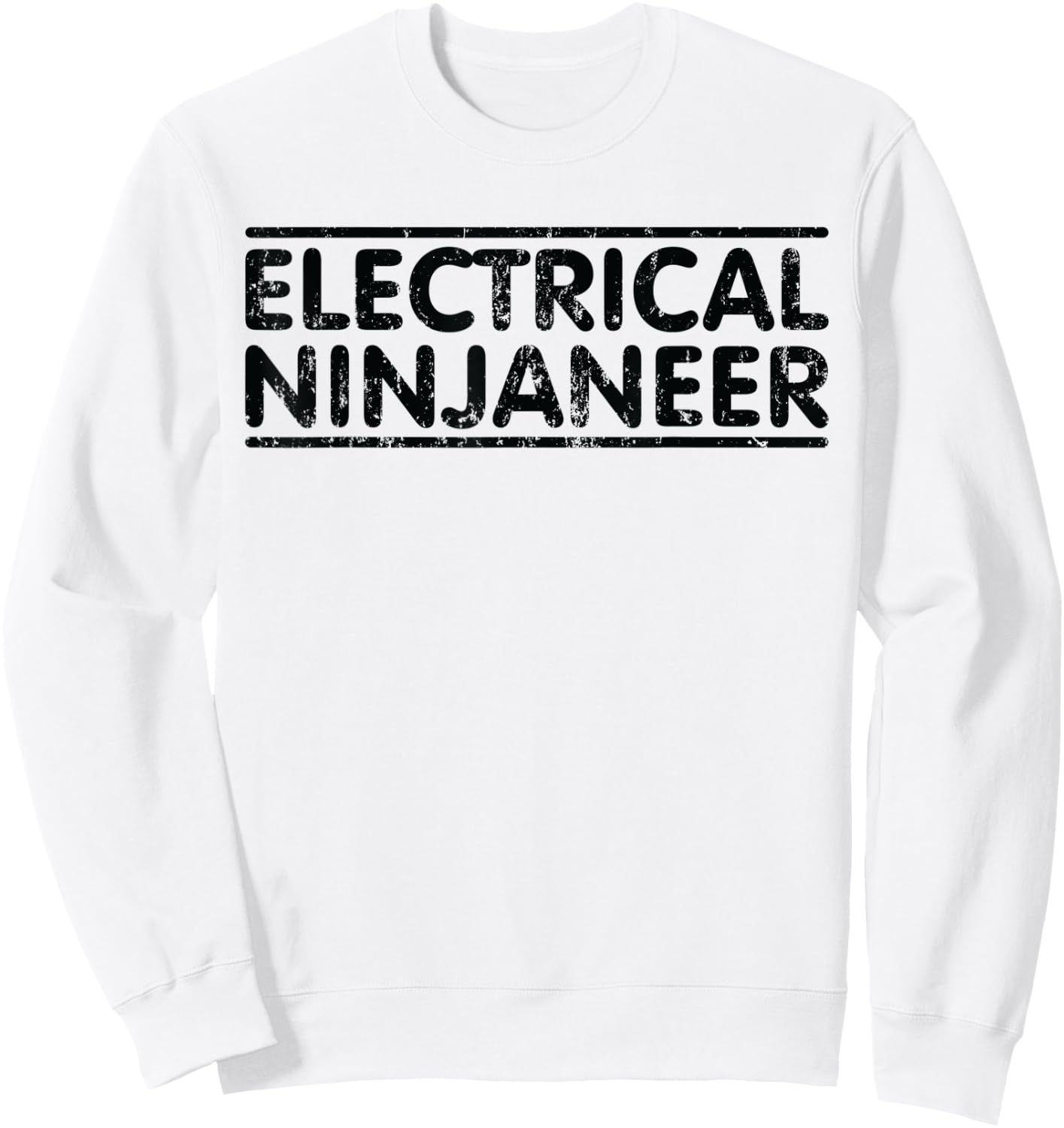 Ninjaneer - Funny Electrical Engineer Sweatshirt - Sweatshirt | White