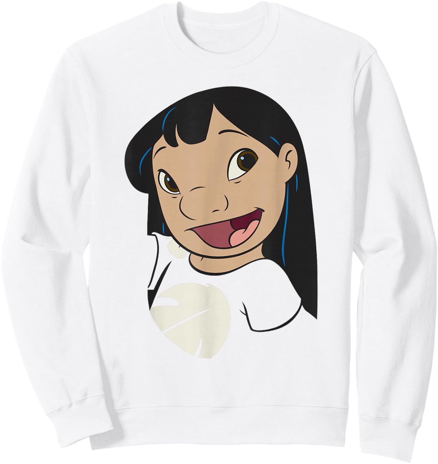 Disney Lilo & Stitch Lilo Big Face Red Shirt Smile Sweatshirt - Sweatshirt | White
