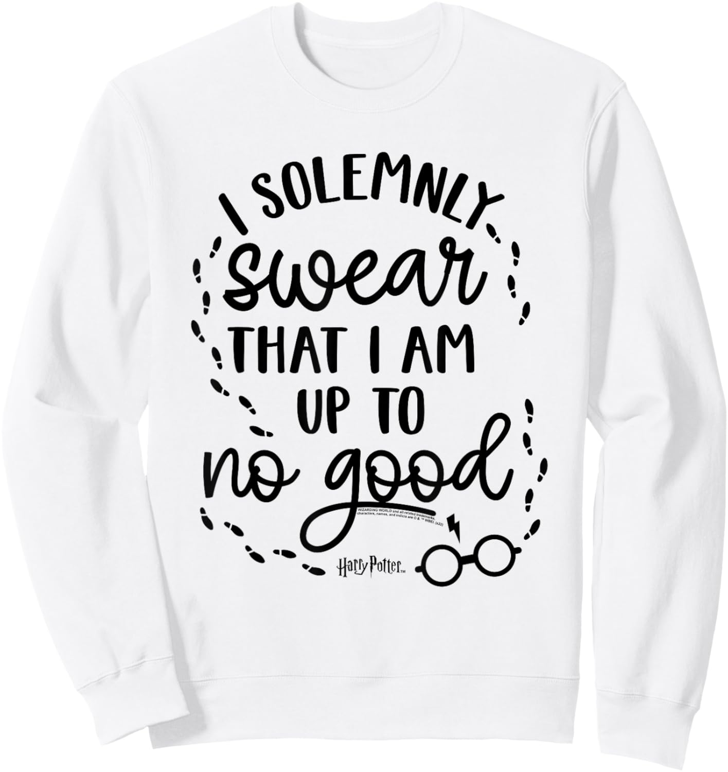 Harry Potter Up to No Good on White Sweatshirt - Sweatshirt | White
